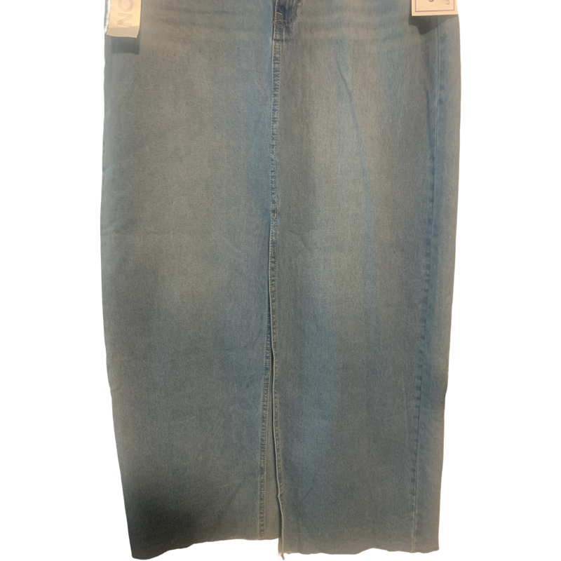 Denim Maxi Skirt Hi-Rise Raw Hem by Tinseltown Size S