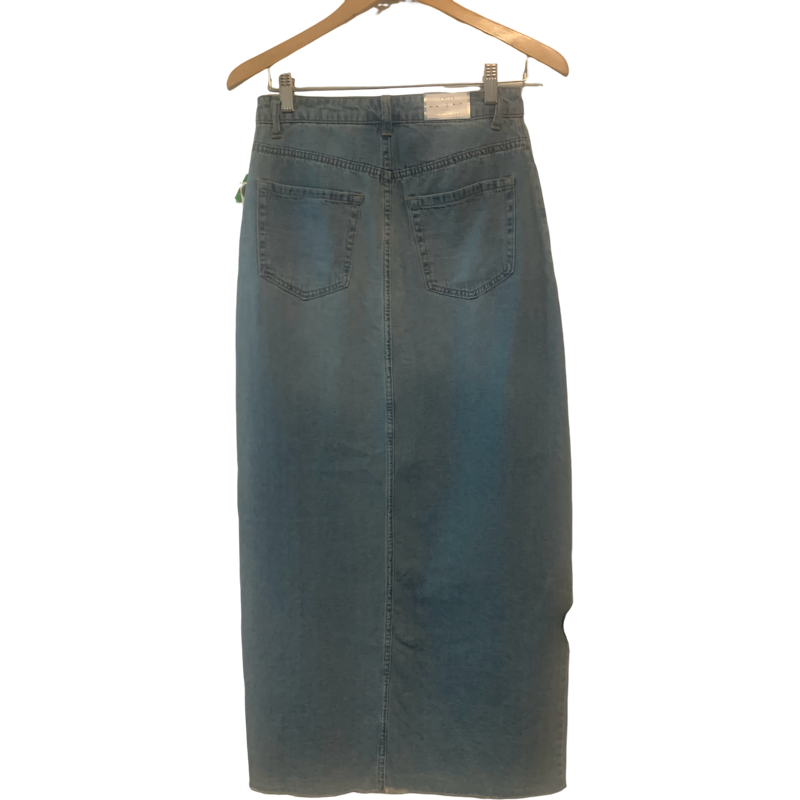 Denim Maxi Skirt Hi-Rise Raw Hem by Tinseltown Size S