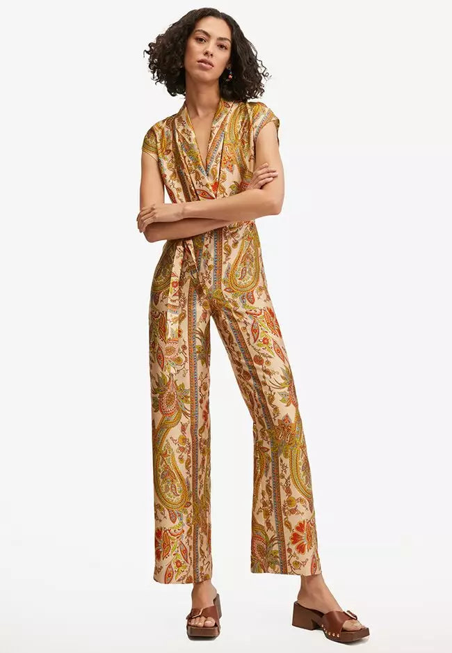 Mango Paisley Jumpsuit Size XS