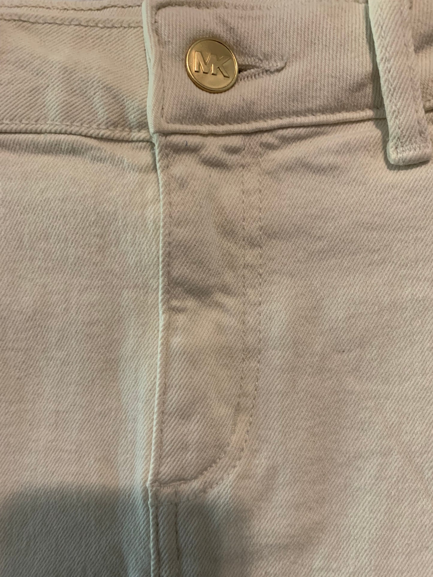 Michael Kors Ivory Denim Mini Skirt Size 2