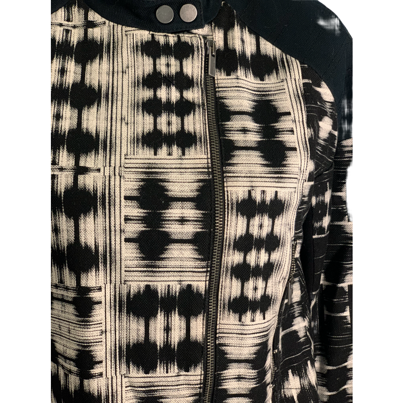 BCBG Women's Crop jacket Black & White Size S