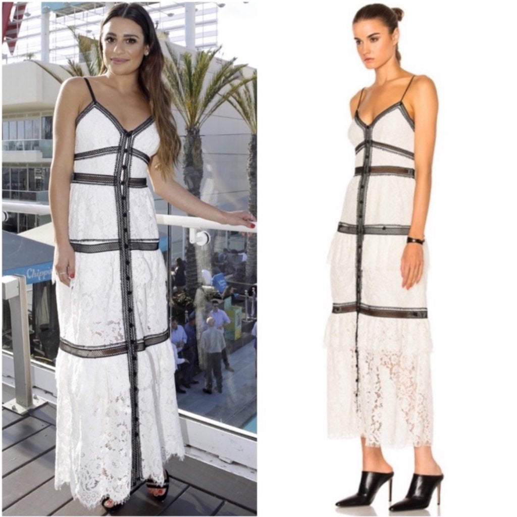 Gianni Bini Lace Tiered Midi Dress Size S – ReThreads.shop