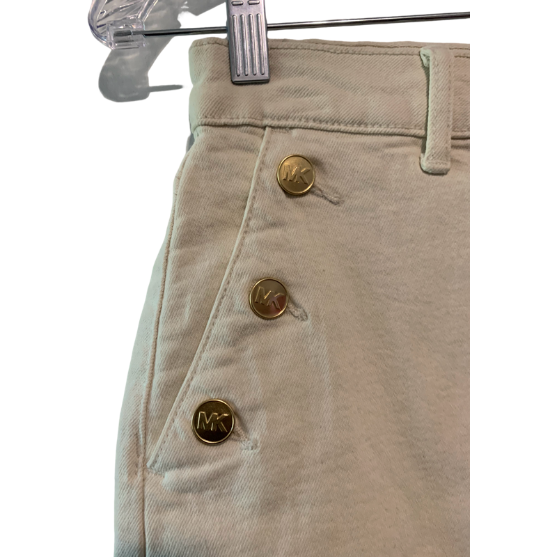 Michael Kors Ivory Denim Mini Skirt Size 2
