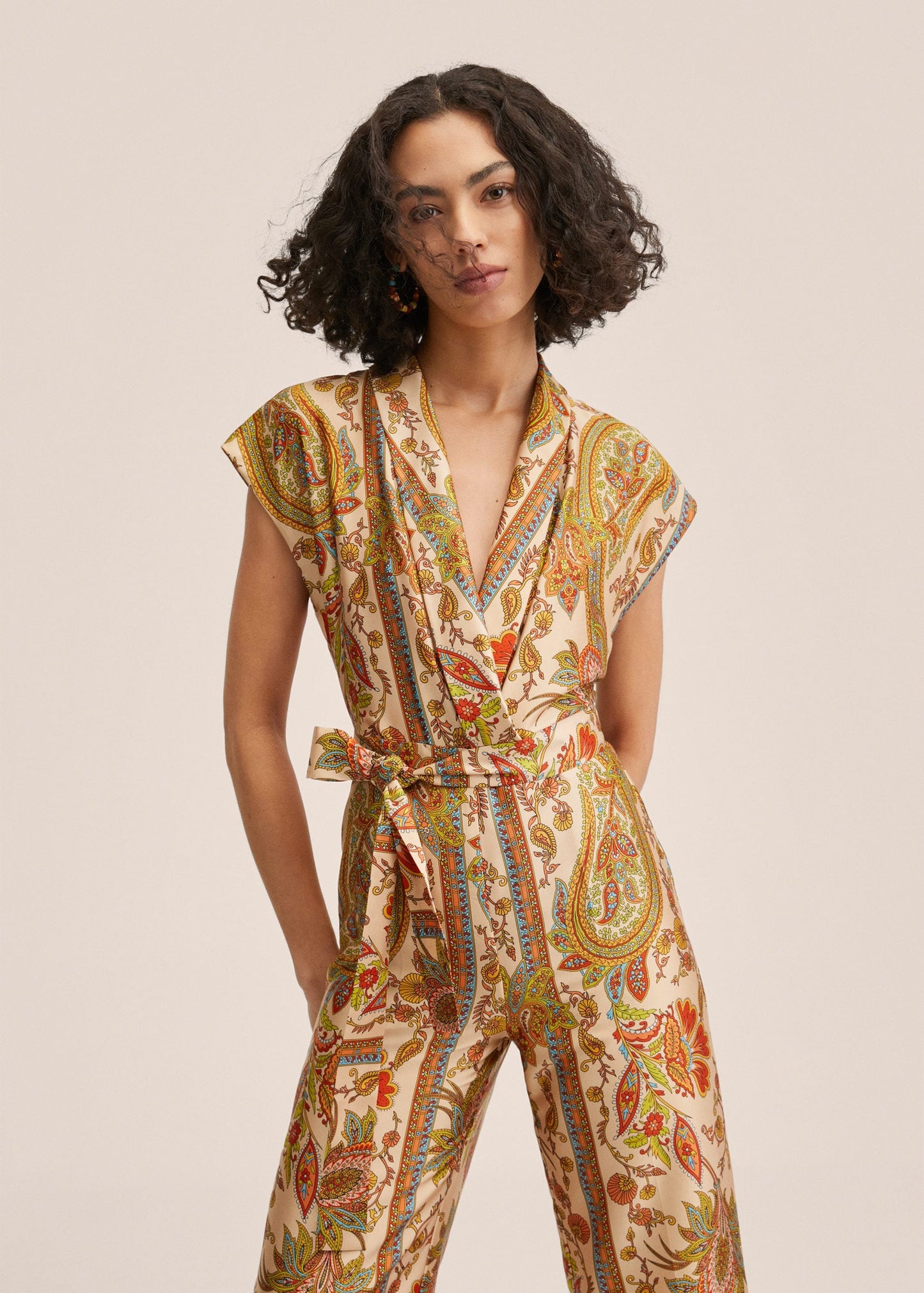Mango Paisley Jumpsuit Size XS