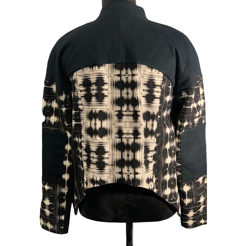 BCBG Women's Crop jacket Black & White Size S