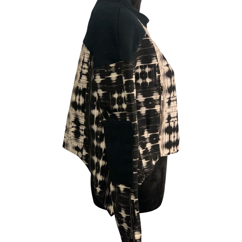 BCBG Women's Crop jacket Black & White Size S