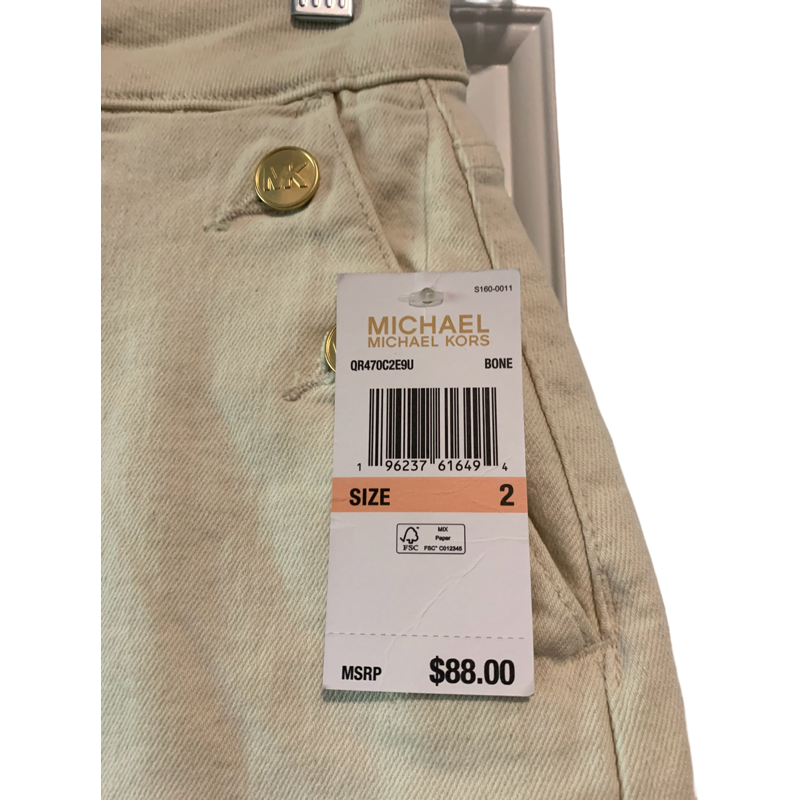 Michael Kors Ivory Denim Mini Skirt Size 2