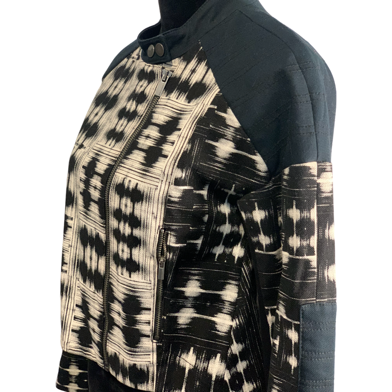 BCBG Women's Crop jacket Black & White Size S