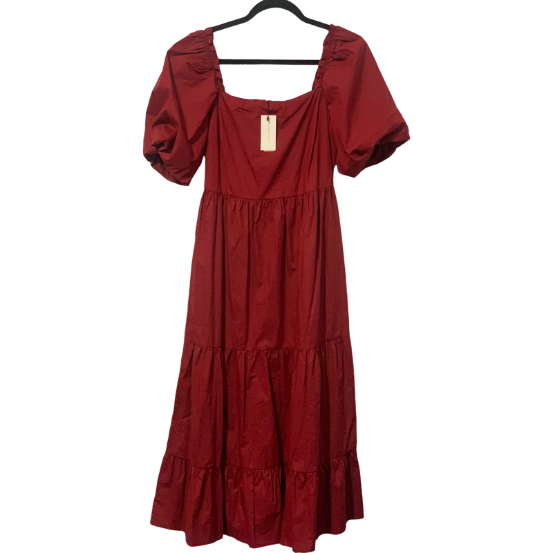 Sugar+Lips Poplin Puff Sleeve Tiered Midi Dress Size XS – ReThreads.shop