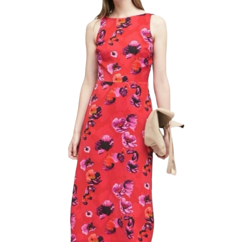 banana republic floral midi dress Banana Republic Floral Red Dress Size 0 – ReThreads.shop