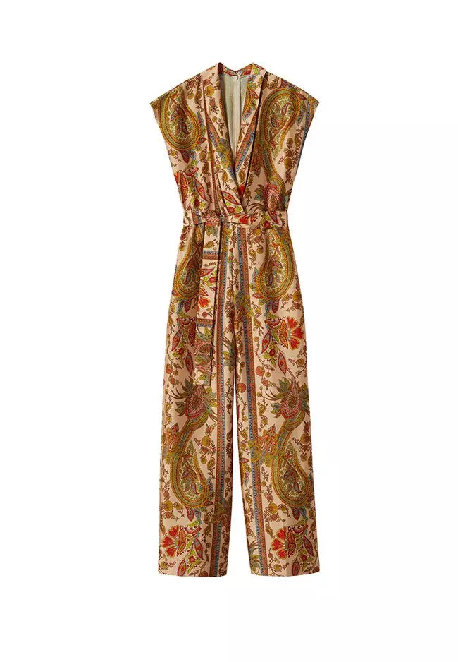 Mango Paisley Jumpsuit Size XS
