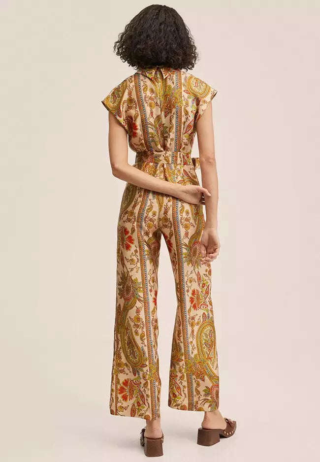 Mango Paisley Jumpsuit Size XS