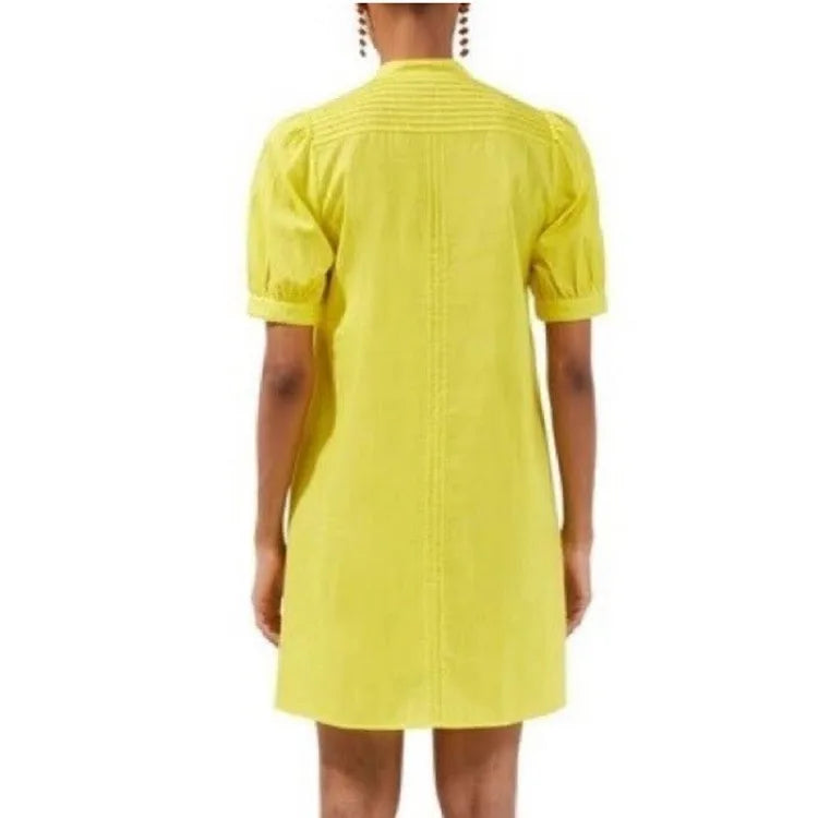 French Connection Yellow Embroidered Dress Size S