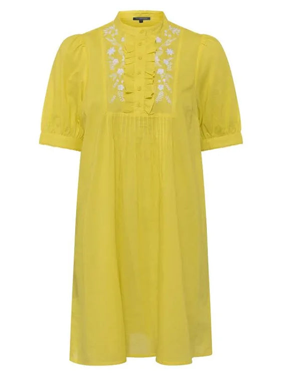 French Connection Yellow Embroidered Dress Size S ReThreads.shop